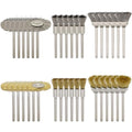 36-Piece Wire Brush Set - Metal Rust Removal, Polishing, Cleaning - Shaft 1/8″ (3mm) - Removes Burrs, Dust, and Oxide Layer - Handles Rough Surfaces - Designed for Industrial and DIY Enthusiasts - style: Set of 36 Wire Brushes with Steel and Brass Mix