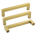 Goldenwarm 10 Pack 4 Inch Gold Cabinet Handles Brushed Gold Cabinet Pulls - color: Gold, size: 4in Hole Centers
