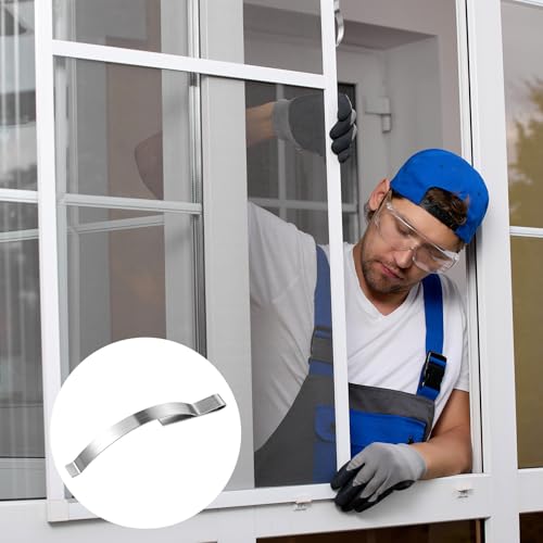 30 Pcs Window Screen Tension Spring Clips, Stainless Steel Window Screen Spring Corner Clips, Holding Windows Sliding in Aluminum Channel Safely and Securely, Prevent Windows Shaking