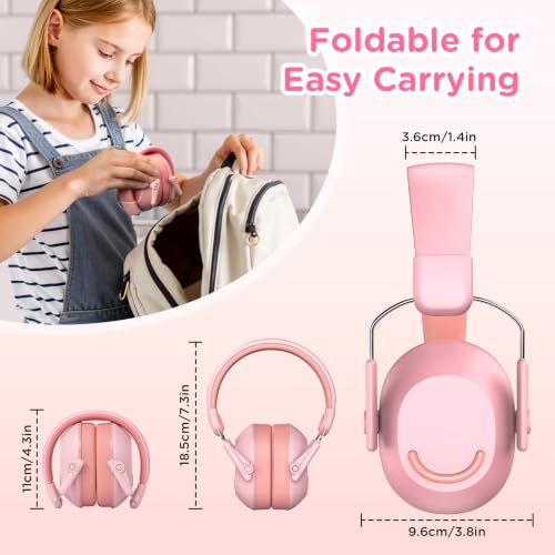 Link Dream Kids Ear Protection Ear Muffs SNR 30dB for Concert Shows Events - color: Pink, size: 1 Pack