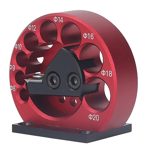 Ejoyous Dowel Maker Jig Kit, Adjustable Dowel Rod Maker Cutter Plate Aluminum Alloy Pin 8 to 20mm Round Holes, for Wooden Rods Sticks Woodworking