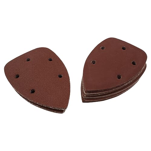 50 Pcs Mouse Detail Sander Sandpaper, 10 Sizes, 5 Hole - size: 40/60/80/100/120/180/240/320/400/800 Grits - 5 Pcs