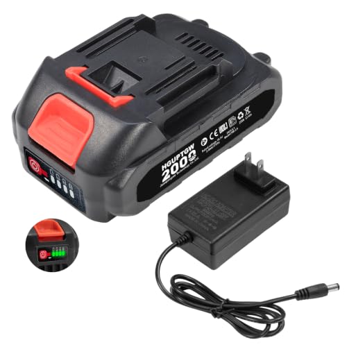 Mini Chainsaw Battery, 21V 2000mAh Lithium Battery with Charger Adapter - size: 2000mAh