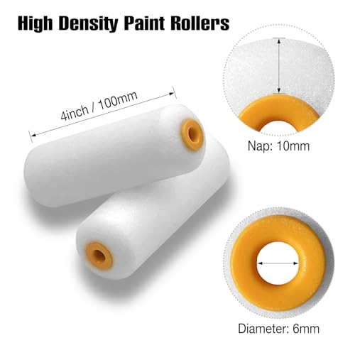King Origin Foam Paint Roller, 10 Pack, 4 Inch High Density Roller - size: 10 PCS, 4"