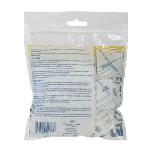 QEP 1/8" Hard Tile Spacers for Traditional or Leave-in Installation (300 Pack)