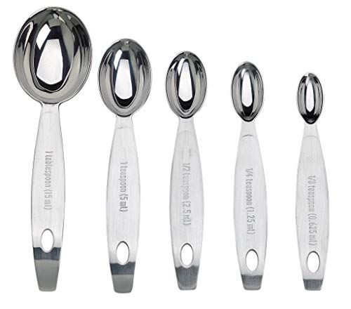 Cuisipro Stainless Steel Measuring Spoon Set Silver, Standard