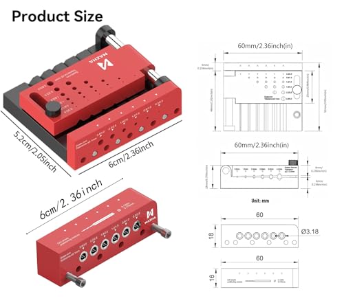 Round Rod Center Locator and Drill Shank Positioning Module Drill Guide Jig Punching Hole Locator Drilling Tool for Model Building Tool, Figure DIY Modification,Crafts (Art Deco Set)