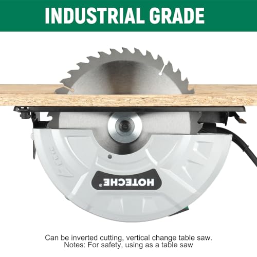 Hoteche 10-Inch Compact Portable Table Saw with Saw Blade for Desktop Use - size: 10-Inch