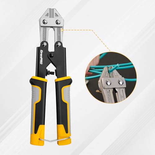 GRENPRO 8 Inch Heavy Duty Mini Bolt Wire & Cable Cutter, Anti-Slip Pliers - style: 8" Bolt Cutter