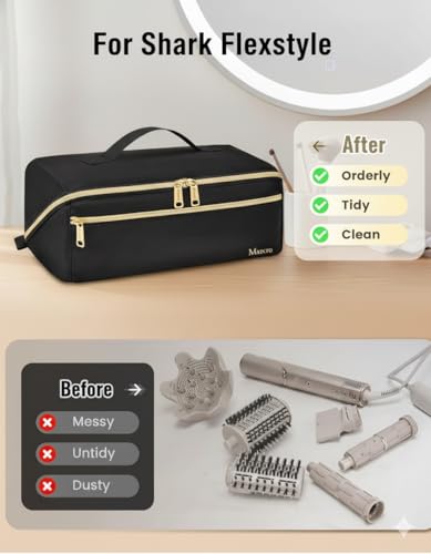 Mancro Hair Tools Travel Bag Compatible with Shark Flexstyle - color: Black, size: Standard