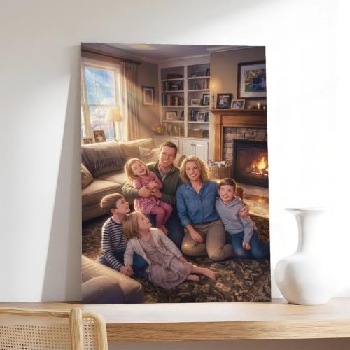 Dreamy Anime Style Canvas Painting from Photo Custom Decor - color: Dreamy Anime