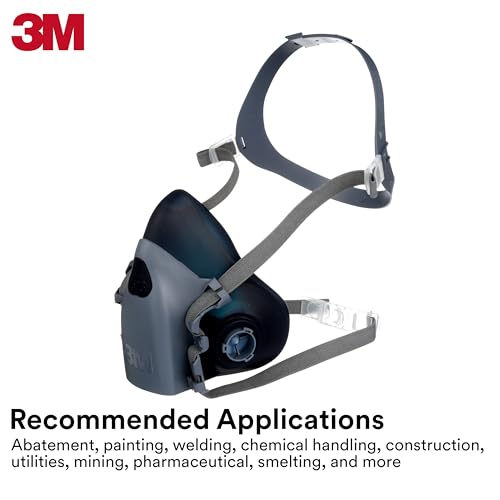 3M Reusable Respirator Half Facepiece 7502, NIOSH, Medium - size: Medium