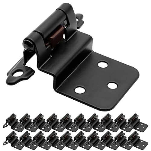 20 Pack (10 Pairs) 3/8 Inch Inset Cabinet Hinges Black - color: Matte Black, size: 20 Pack (10 Pairs)