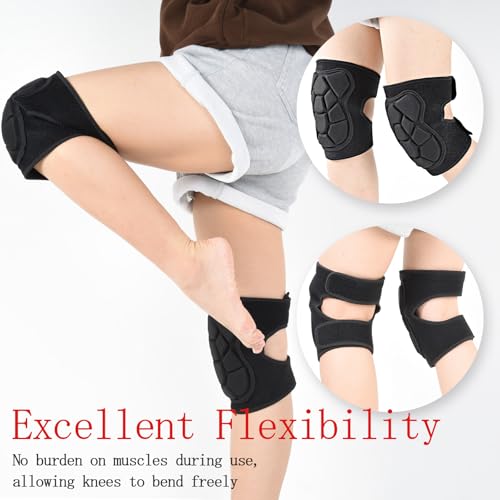 OTraki Gardening Knee Pads for Women & Men Knee Cushion for Kneeling | Adjustable High Elastic Soft Durable Kneepads for House Floor Cleaning, Gardening Maintain, Construction Work, Black L