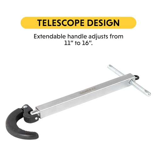 General Tools Telescoping Basin Wrench Large Jaw #140XL, Extends from 11 to 16-Inches, Fits 1 to 2 Inch - style: 1" - 2" Capacity