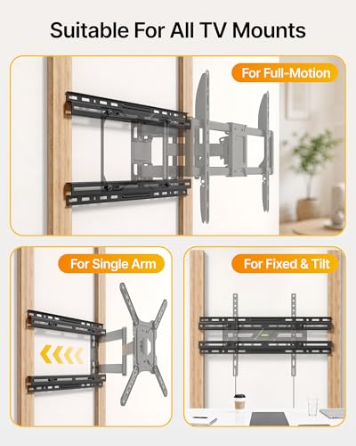 monTEK TV Wall Mount Extension Bracket, Fits 16-24" Wood Studs, Max 154lbs