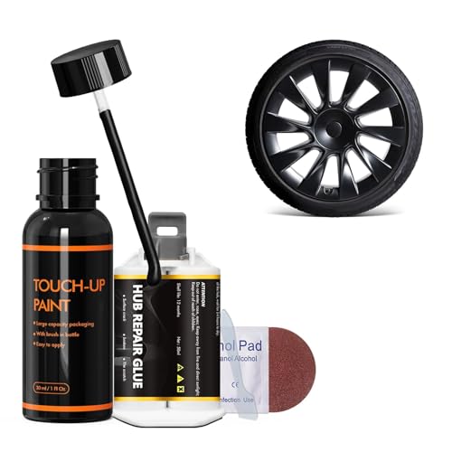Armor Black Rim Touch Up Paint for Tesla Wheels - color: Armor Black