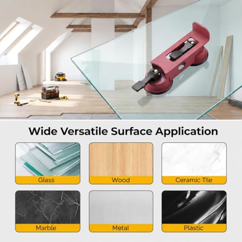 Floor Gap Fixer Tool, Heavy Duty Suction Cup Floor Gap Repair Tool for Laminate Vinyl Plank Flooring, Flooring Gap Fixing Tool Kit with Rubber Mallet.