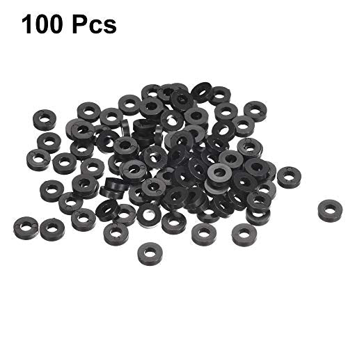 uxcell Nylon Round Spacer Washer 3.2mm ID 7mm OD 2mm Height for M3 Screws Black 100Pcs - size: 3.2mmx7mmx2mm