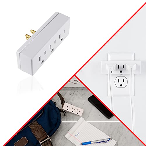 GE Outlet Extender, 3 Outlet Multi Plug Wall Power Splitter - color: White, size: 1 Pack