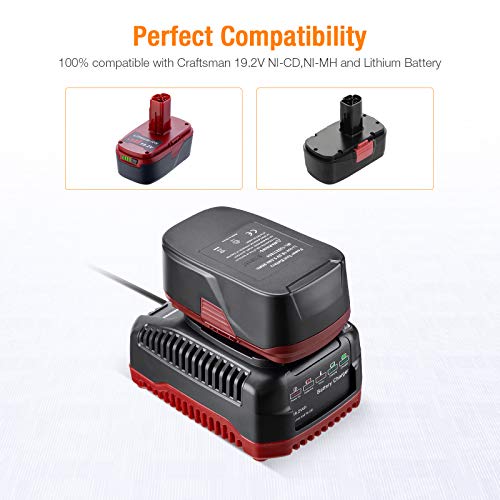 19.2V C3 Battery Charger Replacement for Craftsman 140152004 | for Craftsman DieHard XCP Li-ion Ni-CD Battery 1425301 1323903 130279005 11375 11376,for Craftsman Battery Charger