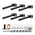 6pcs Wall Shelf Brackets Heavy Duty Floating Shelf Bracket Hidden,Invisible Black Shelving Brackets Decorative Floating Shelf Hardware Heavy Duty,Metal Shelf Support Bracket(6"-6pcs) - size: 6 inch-6pcs
