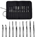 KAKURI Japanese Wood Carving Tools Set, 10-Piece Professional Wood Carving Knife Kit - Hand Forged AOGAMI Blue Paper Steel #2 Blades - Made in Japan