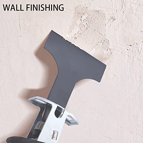 4PCS Reciprocating Saw Scraper Blade, High Carbon Steel Tile Cleaning Tools for Removing Tile Grout Glue Gaps Adhesives, Wall Cleaning, Metal derusting (Black)