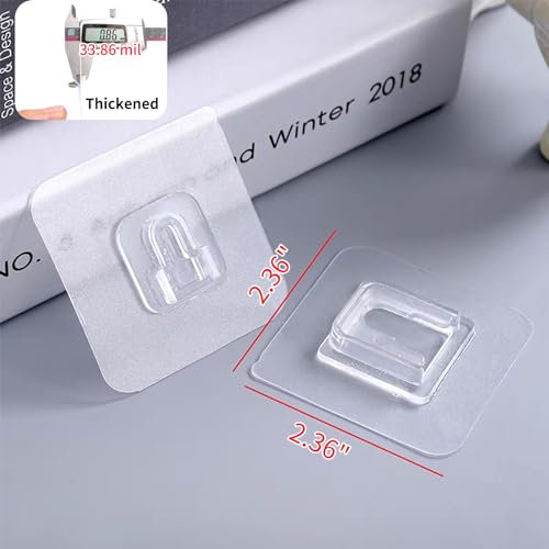 Double Sided Adhesive Wall Hooks,20 Pack Self Adhesive Hooks,Suitable for Hanging and Organizing Power Outlets, Picture Frames, and Tissue Boxes at Home, Office, or in Rv