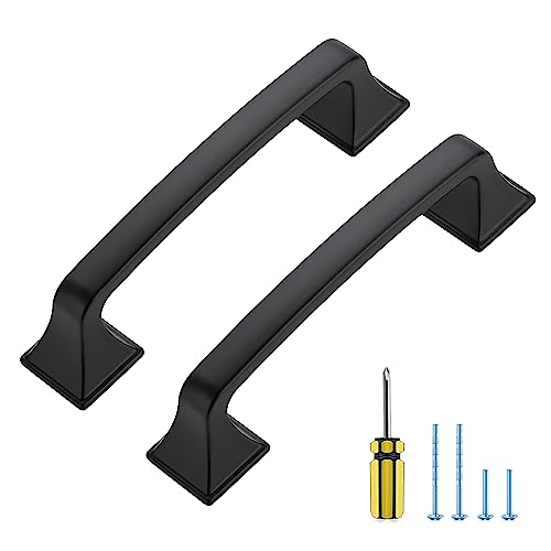 30 Pack Kitchen Cabinet Handles 3-3/4 Inch Hole Center Black Cabinet Pulls - color: Matte Black, size: 3-3/4 Inch Hole Centers