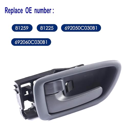 Set of 4 Front & Rear Drive & Passenger Side Interior Door Handles for 2000-2004 Toyota Avalon, 2001-2007 Sequoia, 2004-2006 Tundra(Crew Cabs Only) - Four Full-Sized Doors - Gray - size: 4 Pieces