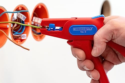 WEICON Wire Stripper No. 6 | for live working up to 1000 volts | Stripping tool for round cables | working range 0,2-6,0 mm² | VDE-Tested - size: One Size