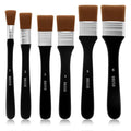 Ouligay 6PCS Large Craft Paint Brushes Wide Flat Paint Brushes for Acrylic Painting Set Nylon Paintbrushes Artist Paint Brushes for Acrylic, Oil, Body, Facial Mask Assorted Size