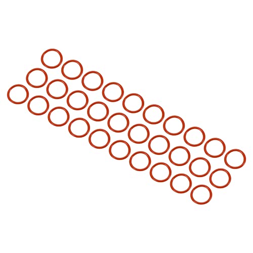 M METERXITY 30 Pack Silicone O-Rings - Garden Water Hose Rubber Sealing Gasket Ring, Soft & Elastic, Apply to Outdoor (7mmx9mmx1mm, Red) - size: 7mmx9mmx1mm