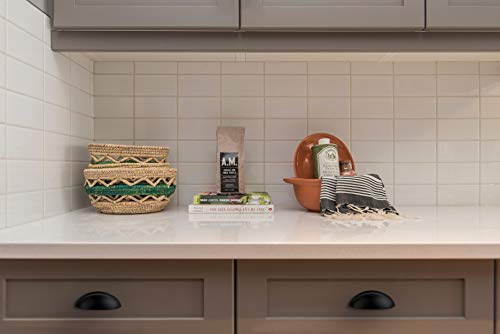 Ravinte Matte Black Cabinet Pulls Drawer Cup Handles 3 Inch CC, 12 Pack - color: Black