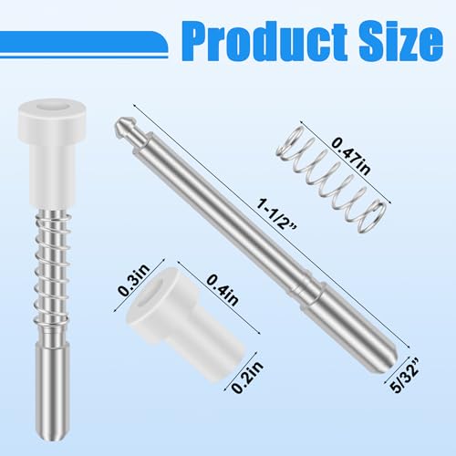 12Kit Diecast Window Screen Plunger Latches, Aluminum Plunger Pins with Cap