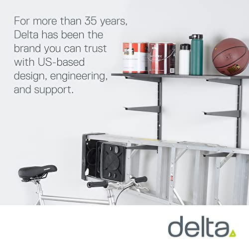 Delta Heavy Duty Wood and Lumber Storage Rack, Holds Up To 480 lbs - Easy to Install Mounted Rack With Steel Construction for Indoor & Outdoor Storage Solution For Garage, Basement & Pantry Cycle - style: 3-Tier Heavy Duty Rack