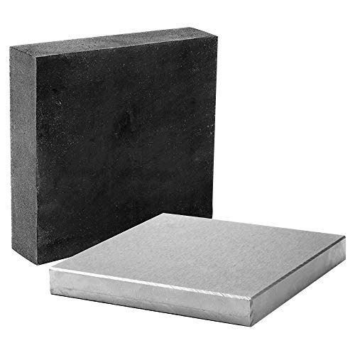 Steel and Rubber Block 2 Pcs Work Bench Blocks 4" x 4"(10cmx10cm) - color: Steel and Rubber Block, size: 4" x 4"