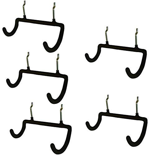 5PCS Pegboard Drill Holder with Double Hooks and Accessories Bag for Power Tools