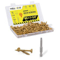 WELLOCKS #8 x 1-1/4 in Tan Deck Screws, 0.44 lbs Trial Size - size: #8×1-1/4", style: Trial size 0.44LBS
