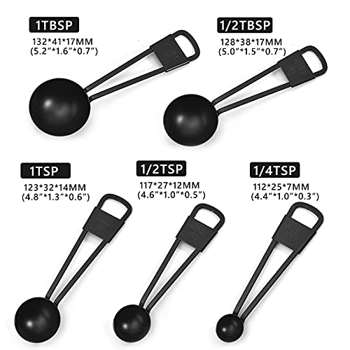 Black Stainless Steel Measuring Cups and Spoons Set, 9PCS - color: Black-9pcs