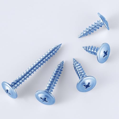 Wensilon（400 pcs）#4×1" Phillips Truss Head Wood Screws Galvanizing Quick Metal Self Tapping. - color: Silver, size: #4×1"