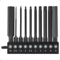 Impact Rated Screwdriver Bit Set, 3" Extended Long Magnetic Power Bits, Premium S2 Steel, Shock-Absorbing Design, 1/4" Hex Shank for Power Drill & Impact Driver (3 Inch Metric Hex) - size: 3 Inch Metric Hex