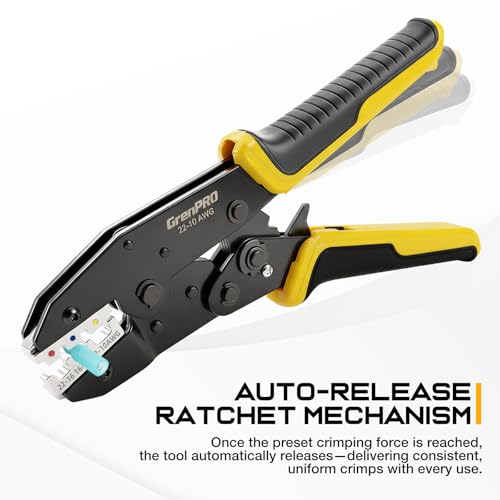 GRENPRO Crimping Tool for Heat Shrink Connectors AWG22-10 Crimping Pliers