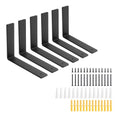 8 Inch Heavy Duty Floating Shelf L Brackets, 160 lbs, 6 Pack - size: 8x6" (6pcs)