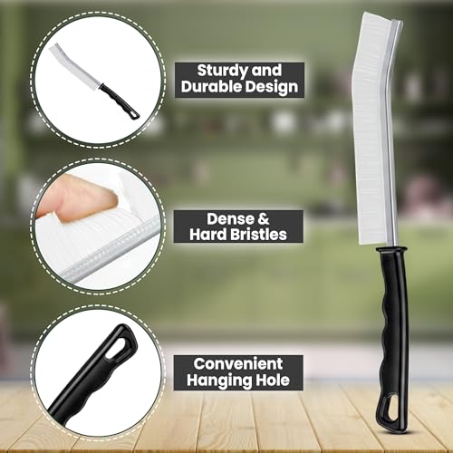 Crevice Cleaning Brush Set 3Pcs Hard Bristle Tools for Narrow Spaces