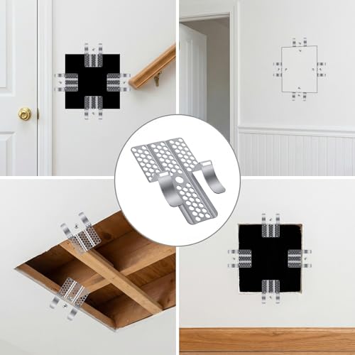 10 Pack Drywall Repair Clips, 1/2 Inch Drywall Patch Clips, with 20 Screws