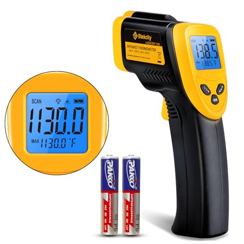 Etekcity Infrared Thermometer Laser Temperature Gun, -58°F~1130°F - color: Light Yellow, style: Advanced