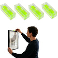4PCS Small Bubble Level 15x15x40mm(0.59x0.59x1.57in) Small Leveler Tool - size: 4pcs 15x15x40mm (Non-Magnetic)