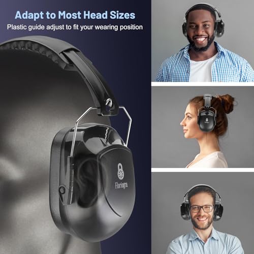 Floriogra 6 Pack Noise Reduction Ear Protection, Hearing Protection Ear muffs SNR 34dB Noise Cancelling Headphones for Adults Kids Autism, Sound Proof Earmuffs for Mowing/Construction/Work